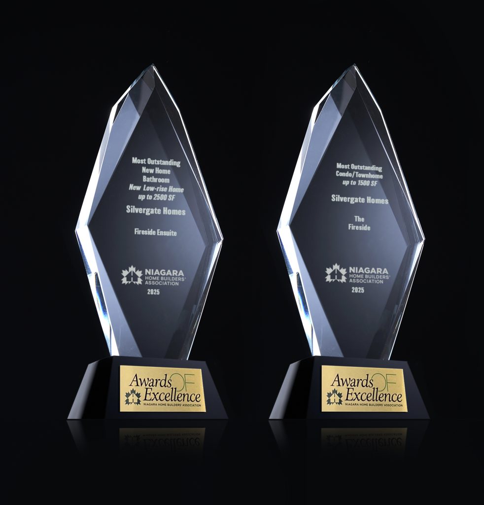 Silvergate Homes | Fireside Model at Harbourtown Village WIns for Most Outstanding New Bathroom & Most Outstanding Townhome up to 1500 sq.ft.